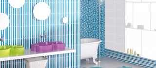 Koupelnové obklady barevné Agatha modrá