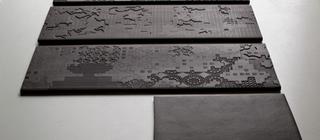 Designové černé obklady Bas Relief nero v různých variantách