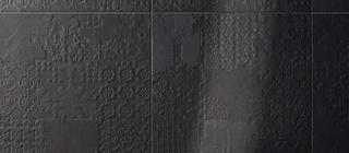 Černé obklady Déchirer Decor Nero- strukturovaný povrch připomíná textilii