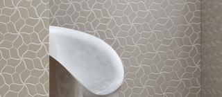 Šedé designová mozaika Flower grey ze serie Botanica