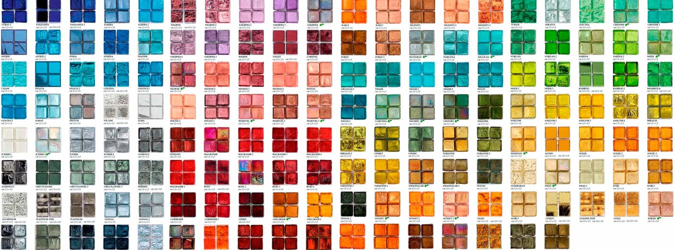 Barevné skleněné mozaiky Sicis Colibri