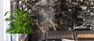 Dlažba imitující mramor Magnifique Black - Foto 5