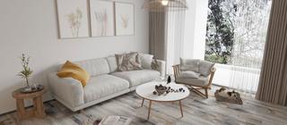 Dlažba imitující dřevo Marine rustikální vzhled v obývacím pokoji