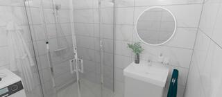 Obklad v koupelně imitující mramor v koupelně obklad Paris bílá s šedou žilkou