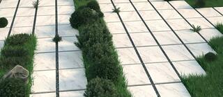 Venkovní dlažba v imitaci mramoru Ludano