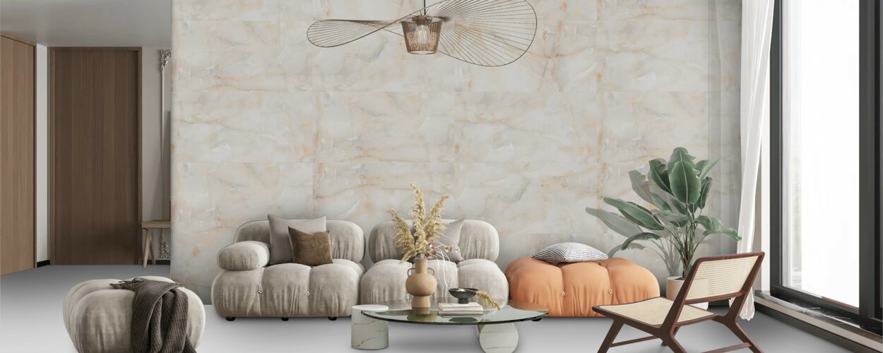 Dlažba imitující mramor Onyx Sun - Vizualizace 1