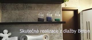 Realizace koupelny s dlažbou Beton Bianco